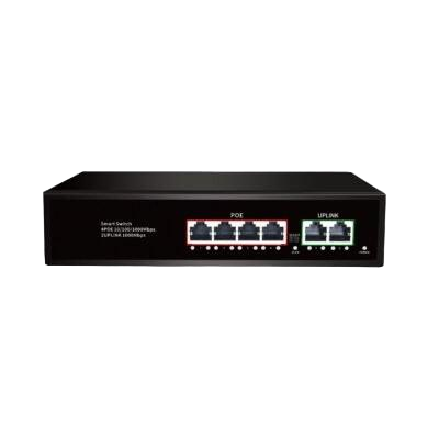 4-Port Gigabit PoE Switch 4*1000M RJ45(PoE) + 2*1000M RJ45